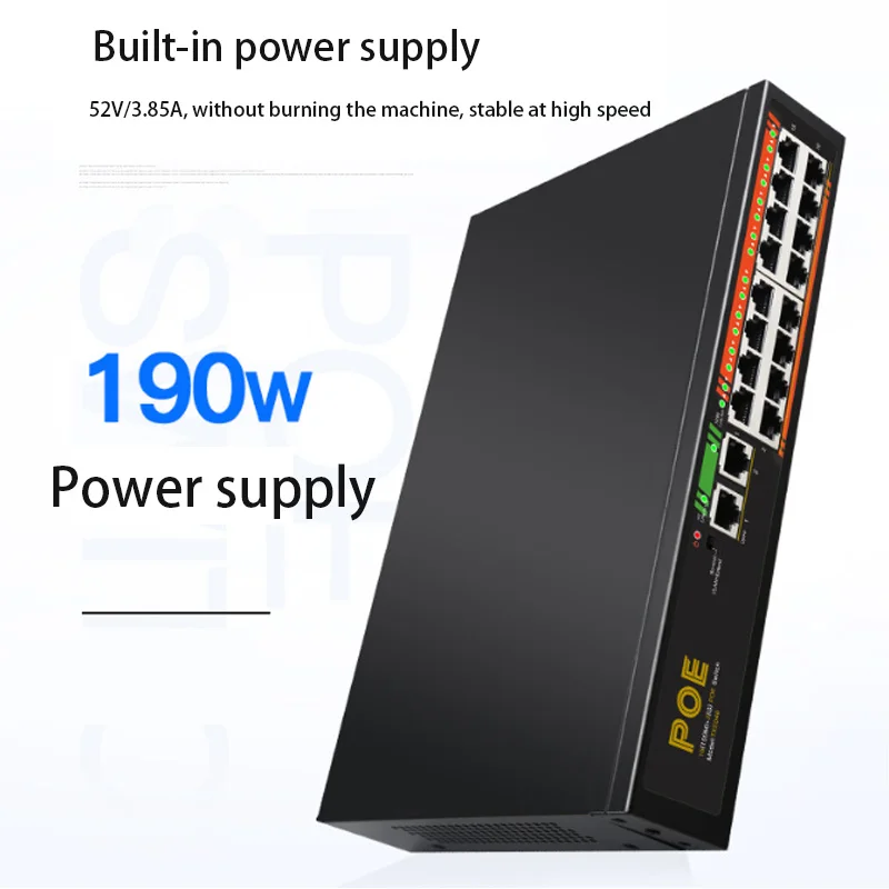 Imagem -05 - Hub Fast Ethernet Internet Splitter Gigabit Poe Switch Vlan Switch Jogo Ethernet Rede Switcher 2-port 1000m Mais 16-port 100m Rj45