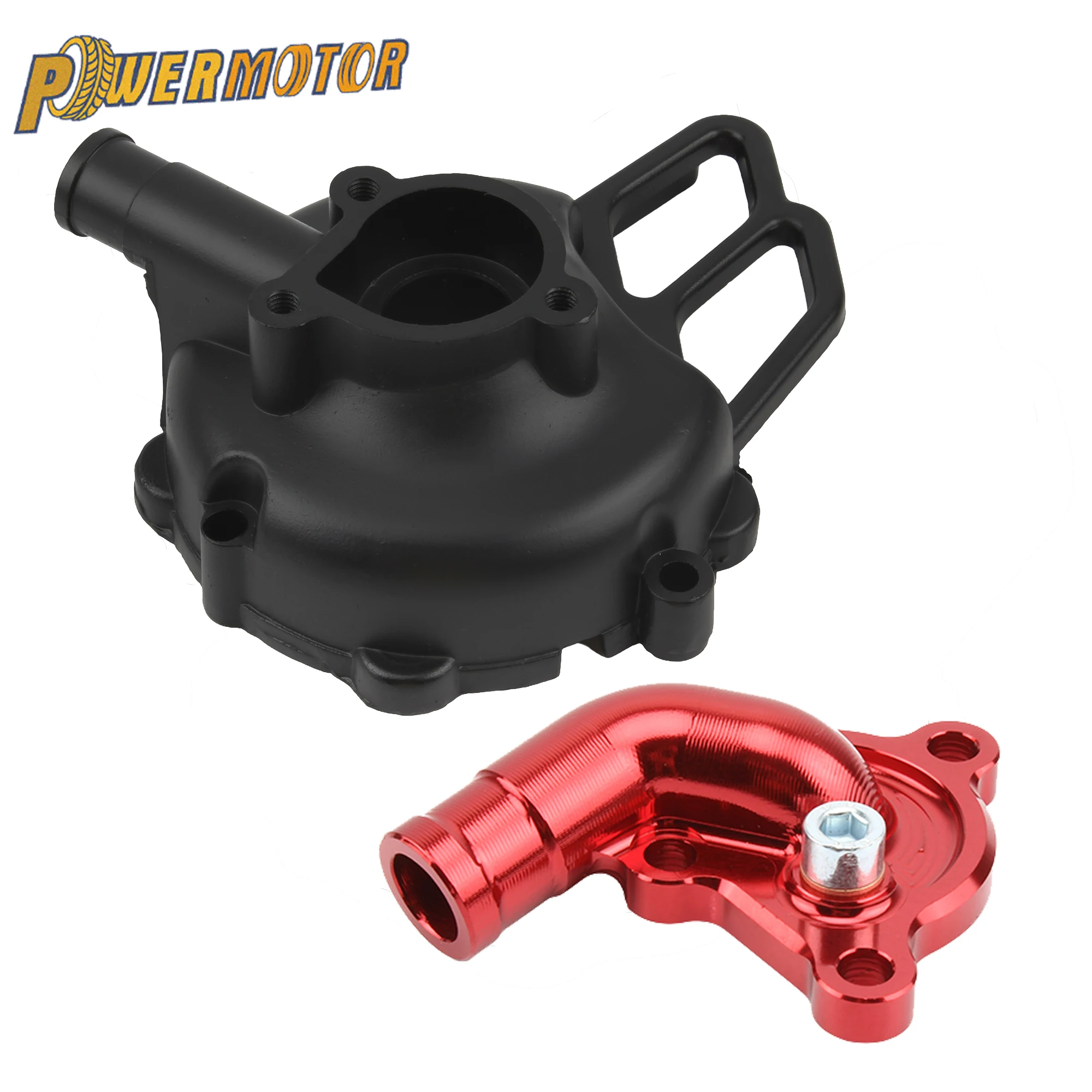 Powermotor For KTM 50 50CC SX50 2002-2008 Dirt Bike Motocross Left Water Cooled Magnetic Motor Cover With Water Pump Intake Pipe