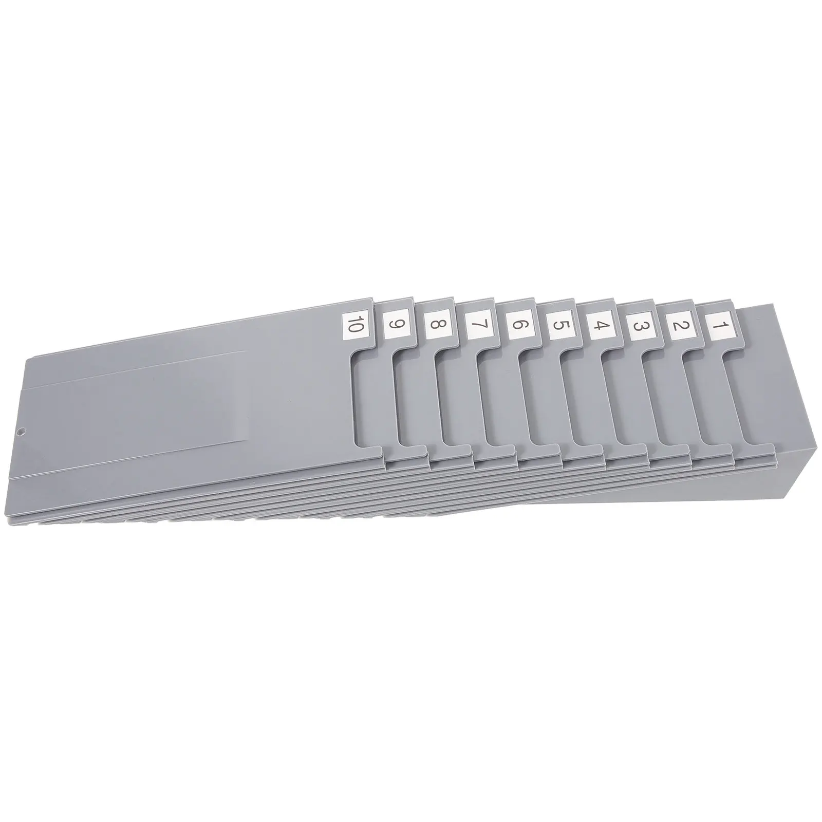 Plastic Time Cards Holder Rack Multi Grid Card Slot Organizer for Warehouse Office School Kitchen Material Document Management