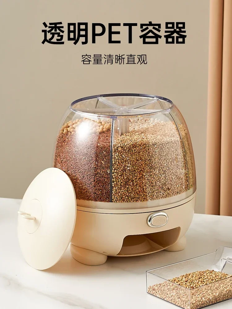 packaged rice bucket rotating split five grain miscellaneous grain sealed insect proof and moisture-proof food grade ri