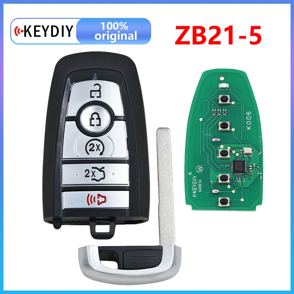 

XRNKEY KEYDIY KD ZB Series Smart Key Автомобильный пульт дистанционного управления ZB21-5 для KD-X2 KD-MAX для Ford Style