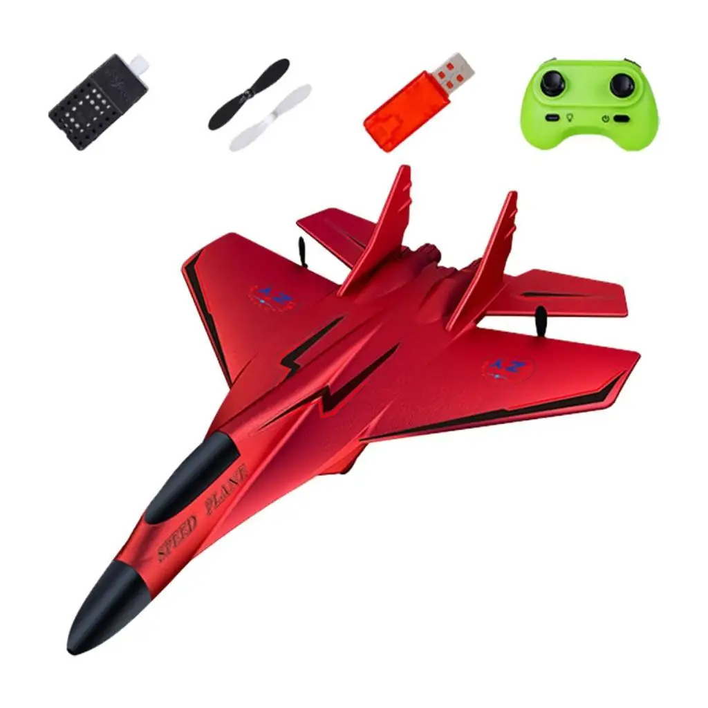 Fixed Wing Aircraft with Flash Light Anti Collision RC Foam Airplane Model Toy Age 8-12 Ready to Fly for Beginners Boy Gift