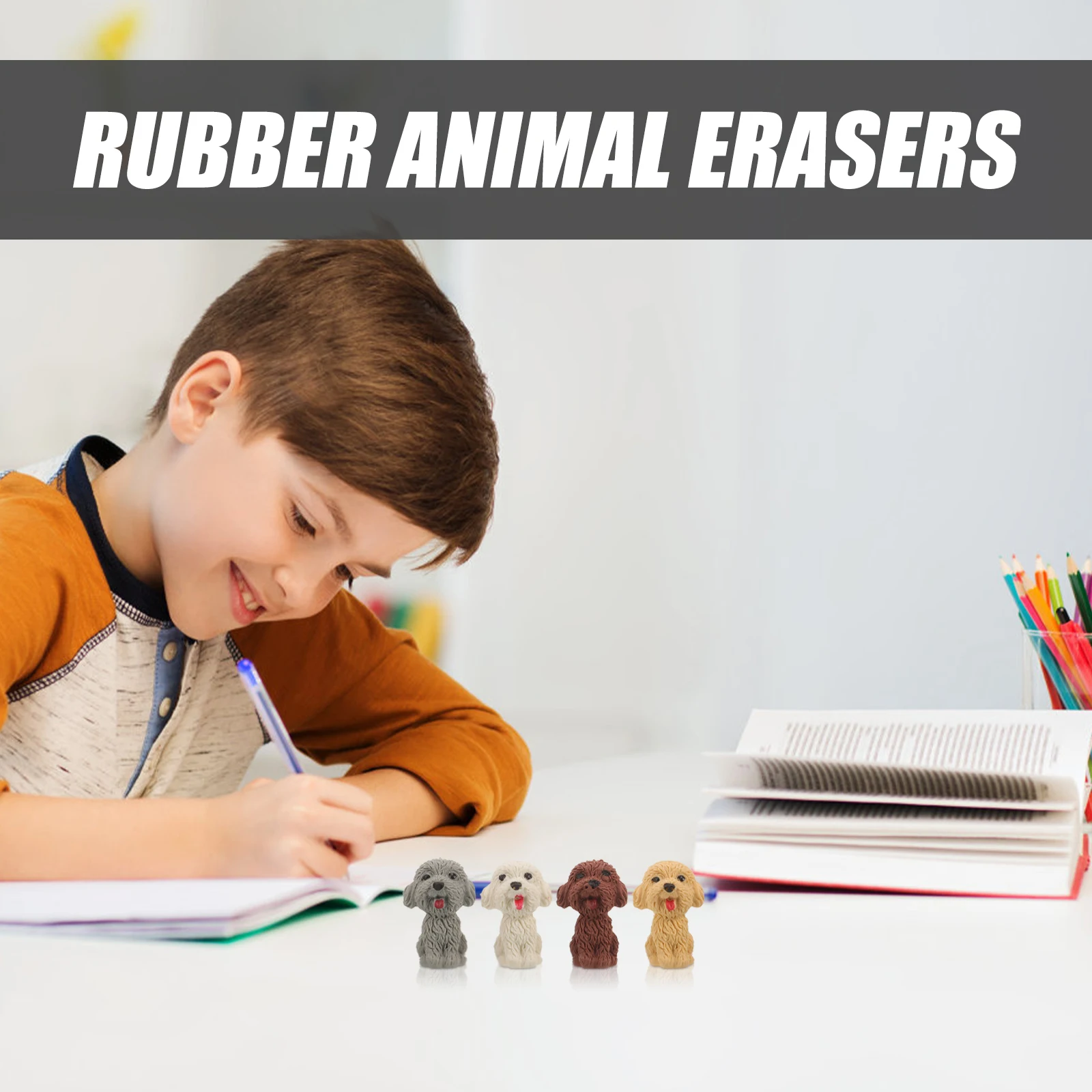 

36 Pcs Cartoon Eraser Erasers for Kids Cute Animal Pencil Toy Set Child Cool Animals Bulk