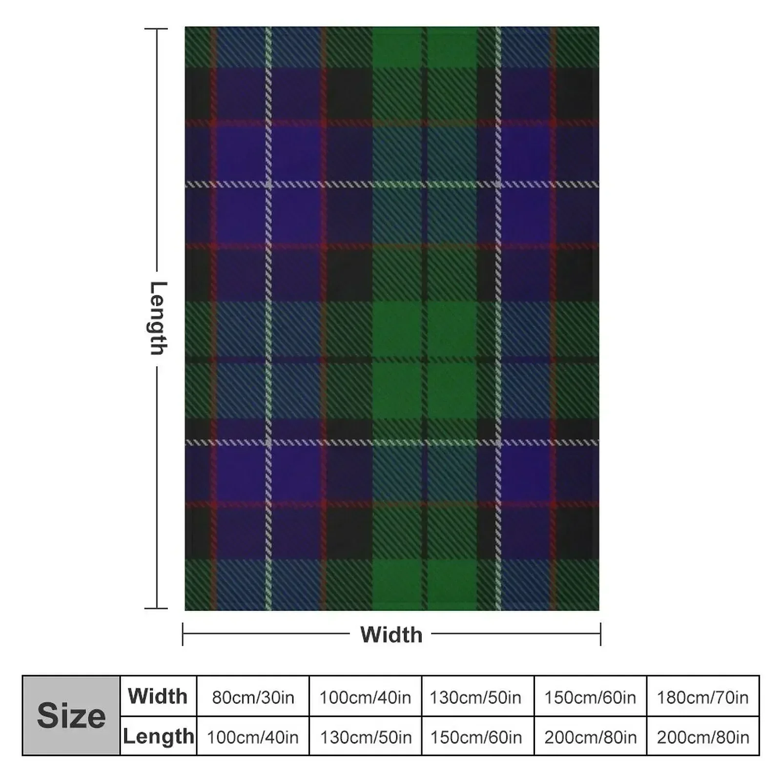 Clan Mitchell Tartan Throw Blanket couch cozy soft plush fuzzy picnic outdoor blanket