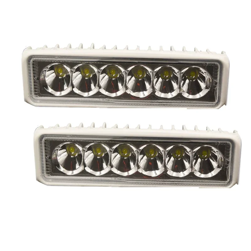 Luz LED Marina blanca para barco, luces LED de 18w, haz de punto t-top (carcasa blanca con luz blanca), 2 uds.