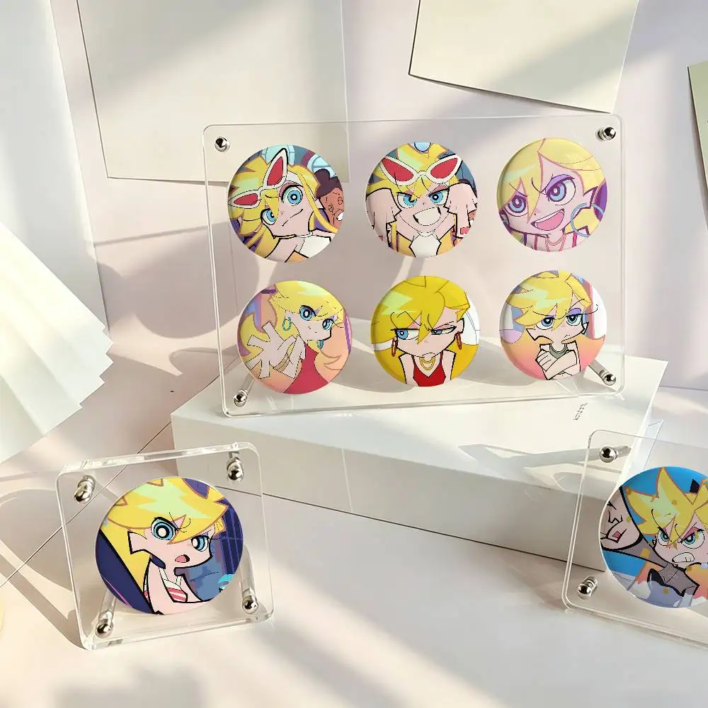1pc Panty Anarchy Anime Characters Cartoon Style Badge Brooches On Backpack Decoration Round Enamel Pins For Accessorys