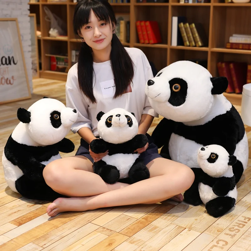 Urso Panda de Pelúcia Grande e Macio, Almofada Confortável, Presente para Namorada, Aniversário, Casamento, Boneca de Pelúcia, Bichos de Pelúcia