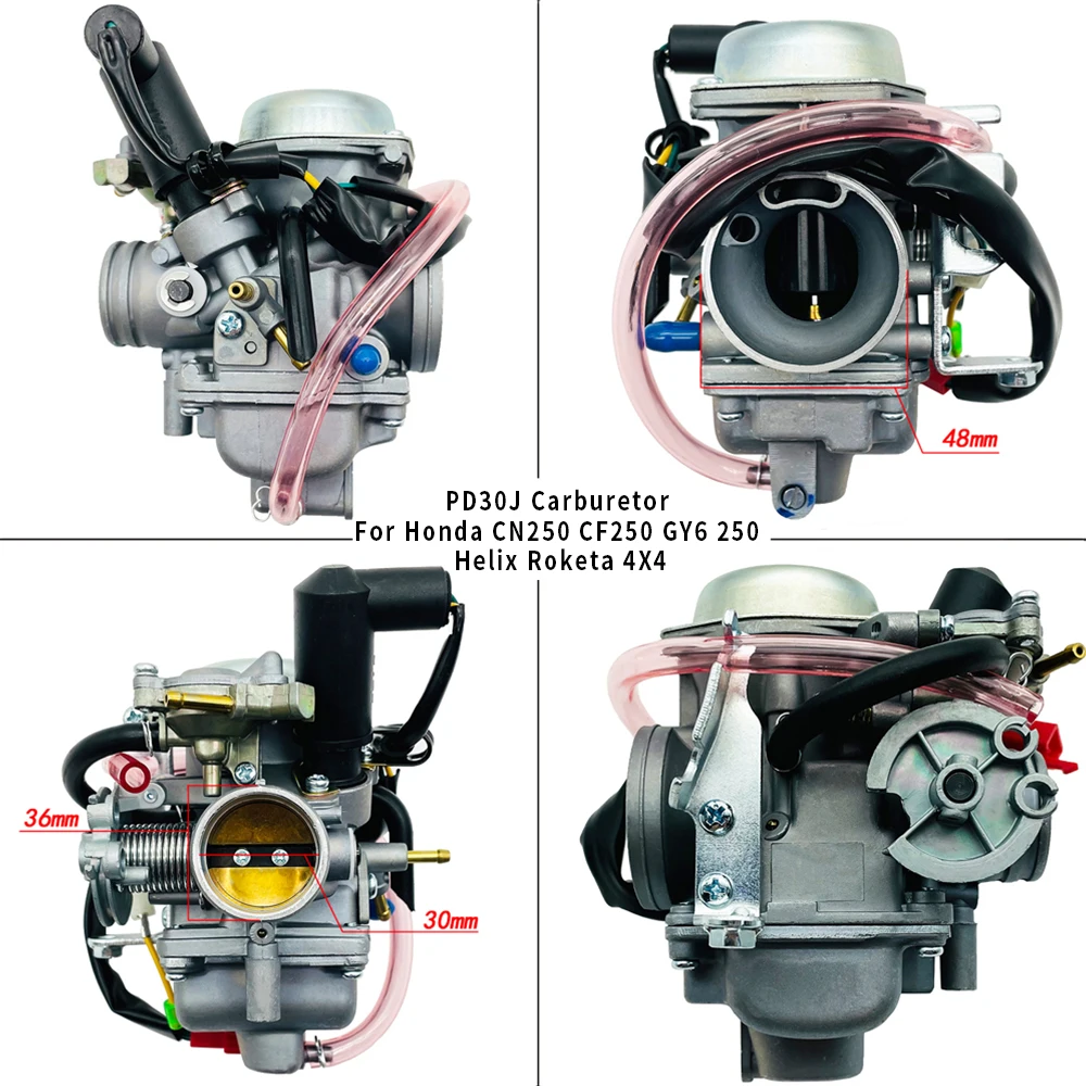 Motorcycle Carburetor PD30J Suitable For ATV Engine 250cc Honda CN250 CF250 GY6 250 Helix Roketa 4X4