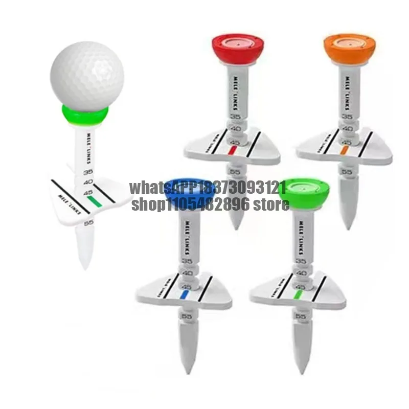 Golf nail tee three-line aiming mark ball position mark adjustable height Golf function holder