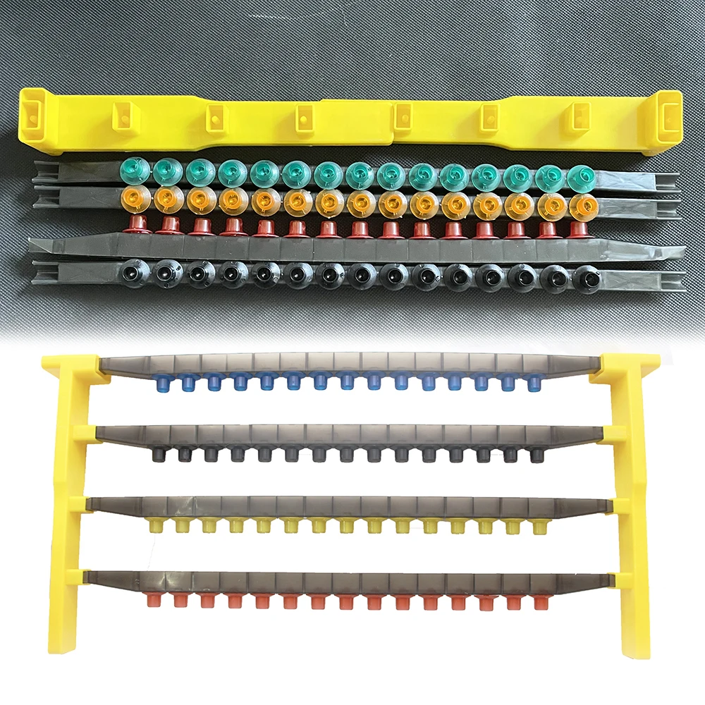 1Set JZBZ Queen Rearing Apiculture Kit Two Side Bars Four  Strip 60PCS Mutil Color Base Mounting Cell Cup Beekeeping Farm Tools