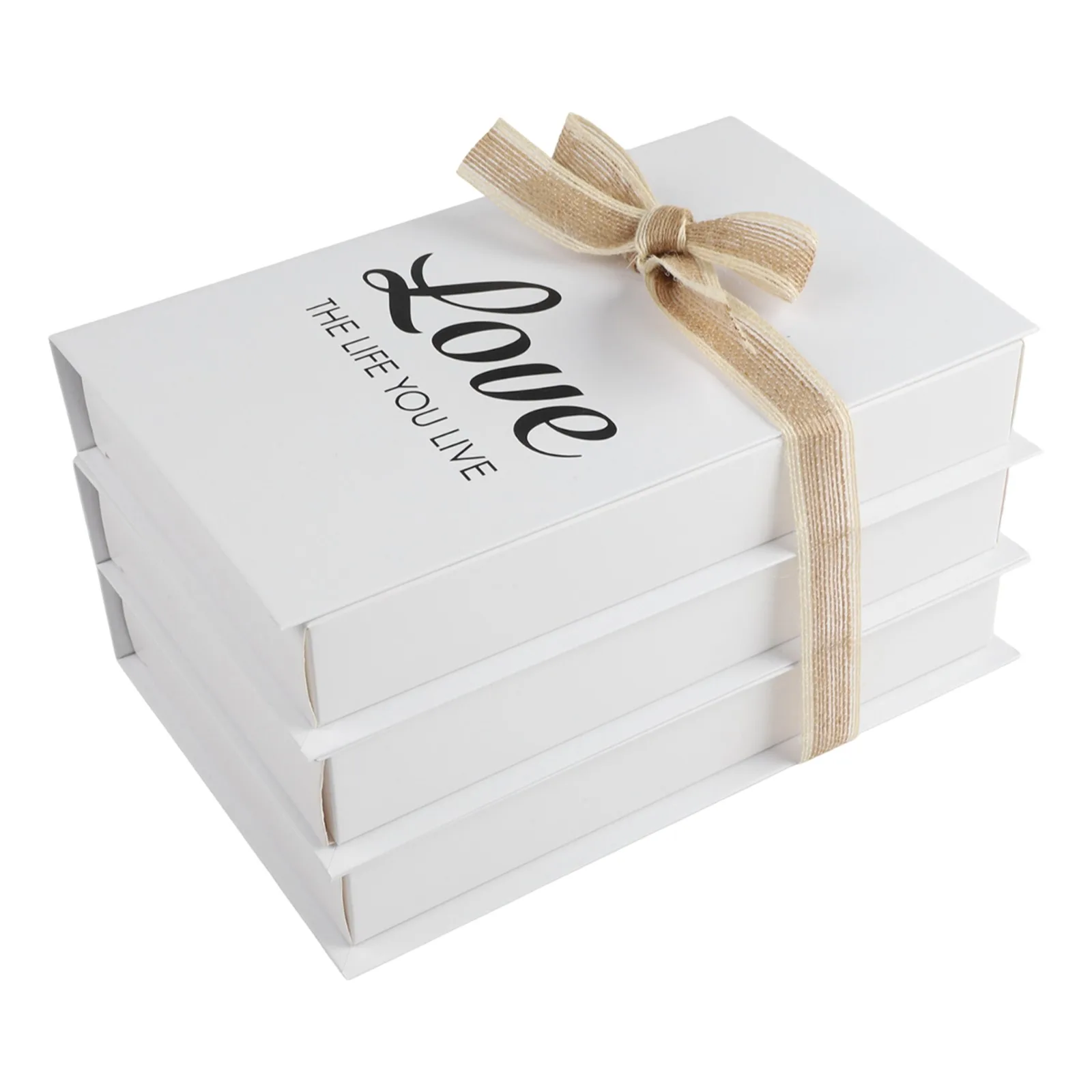 مكدسات الكتب المزخرفة، كتب محاكاة قابلة للطي، ديكور على طراز المزرعة، رف الكتب الساحر، ديكور رف الكتب #2