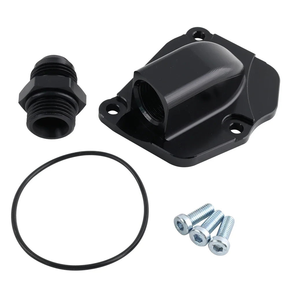 

Black Timing Chain Tensioner Cover Plate Kit For Honda Acura K20 K20A K20Z K24 K24A Engines Oil Return Plate Cover Drain