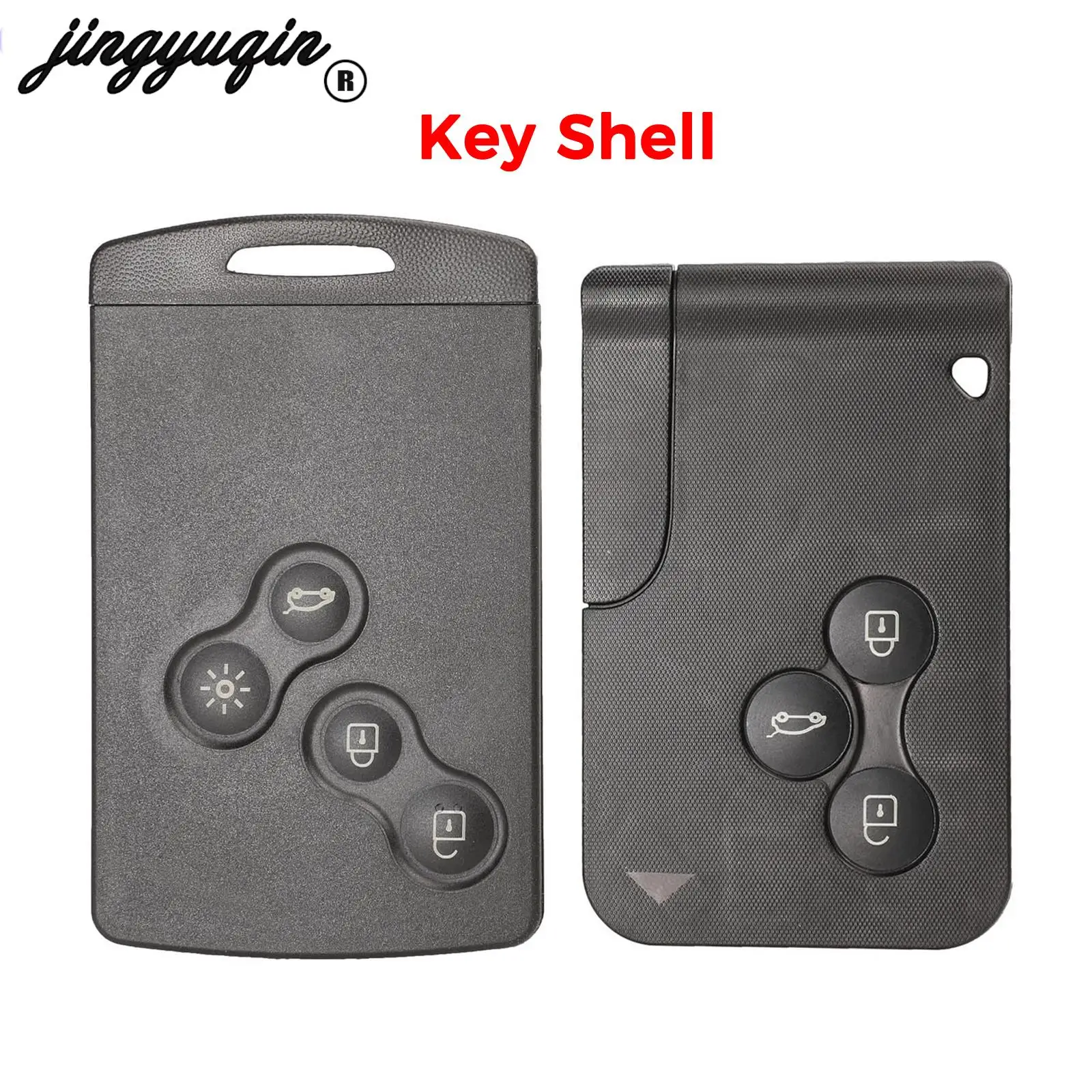 jingyuqin 3/4 Buttons Remote Car Key Case Shell Cover For Renault Laguna 3 Clio Megane Grand Scenic 2 3 Koleos Fob Replacement