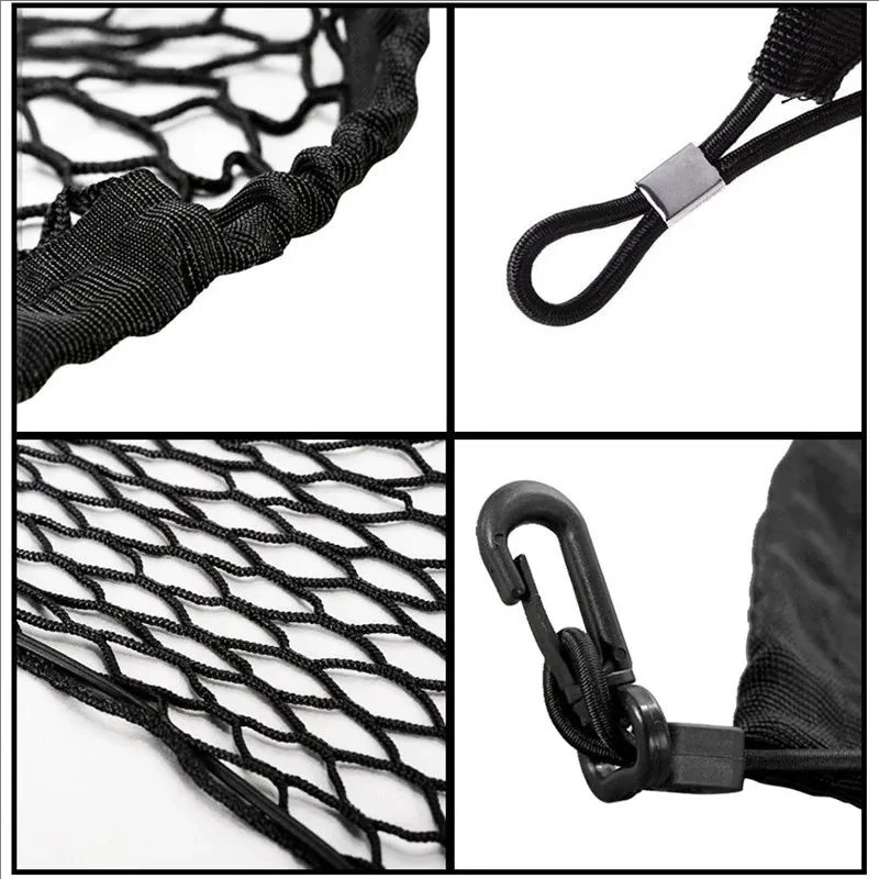 Rear Trunk Net Mesh Elastic Nylon Back Cargo Storage Organizer Double Layer Luggage Grocery Holder Universal Car Accessories