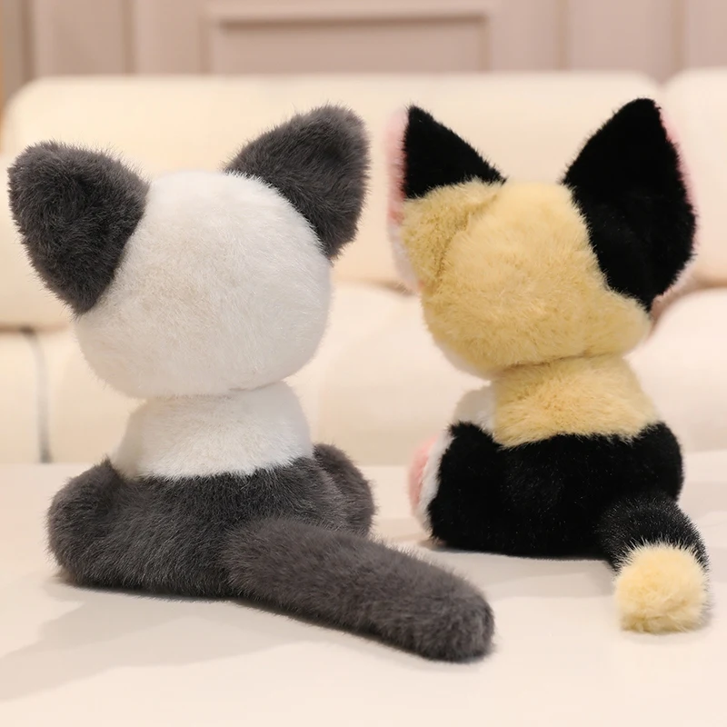 Gatto tedesco peluche tavolo compagno ufficio aula scrivania arredamento bambola tre fiori gatto set di apprendimento serie di guarigione gatto siamese