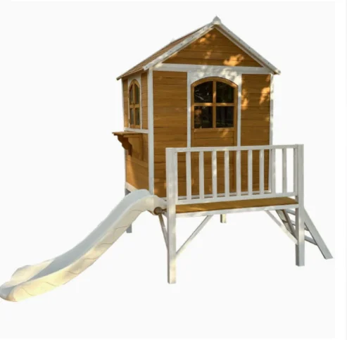 Wooden large outdoor toy children's wooden house children's slide game room tree house