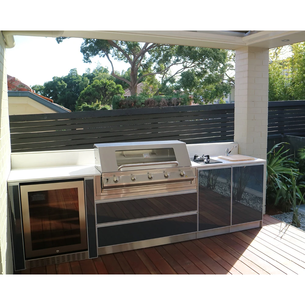 Stainless Outdoor Kitchen Furniture Built-In Outdoor Kitchen with BBQ Grills