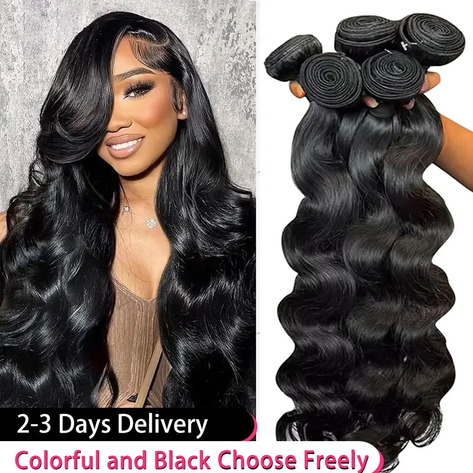 40 50 Polegada pacotes de onda do corpo 100% cabelo humano 16a remy tecer virgem brasileiro 1 3 4 5 pçs não processado feixes de cabelo cru extensões
