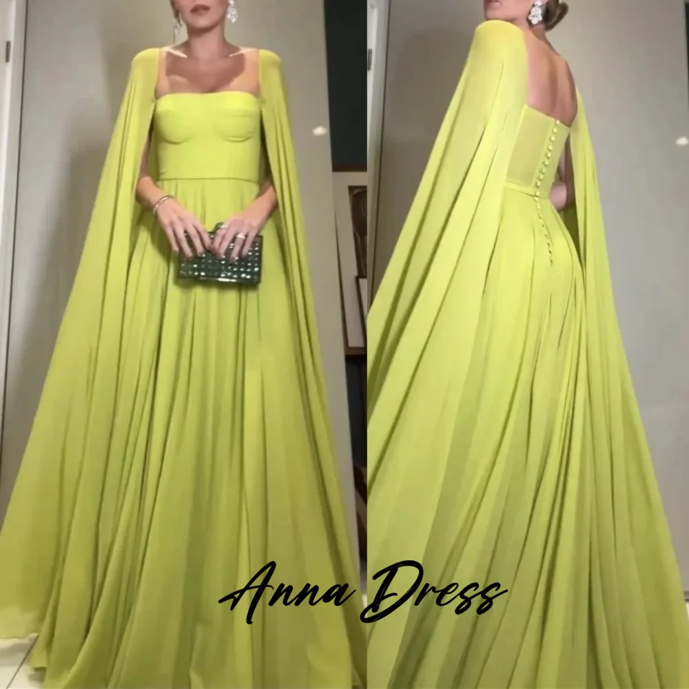 

Anna Formal Dress Es Chiffon Evening Gown Strapless Special Occasion Dresses for Formal Occasions Shawl Tights Yellow Ball Gowns