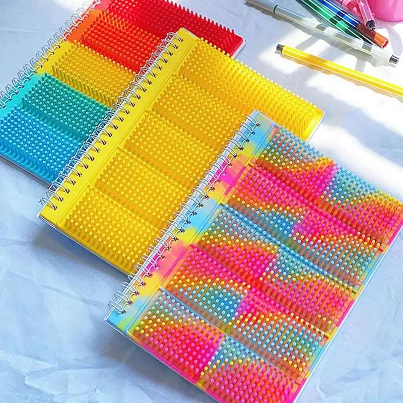 Fidget Notebook For Kids Spiral Pages Silicone Tassel Cover A5 Notebooks Colorful And Stretchy Notebooks With 40 Inner Pages