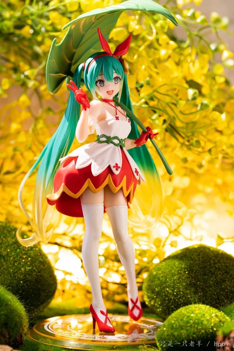 21cm Hatsune Miku Anime Figure Kawaii Thumbelina Vocaloid Wonderland PVC Action Figure Collection Model Doll Ornaments Toys Gift