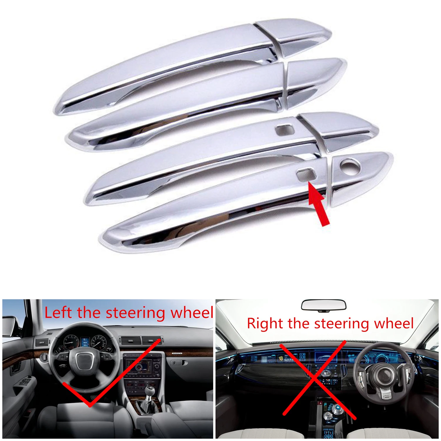 Car ABS Chrome Rearview Accessories Plated Trim Door Bowl Handle Cover Paste Style For Hyundai Tucson 2014 2015 2016 2017 2018