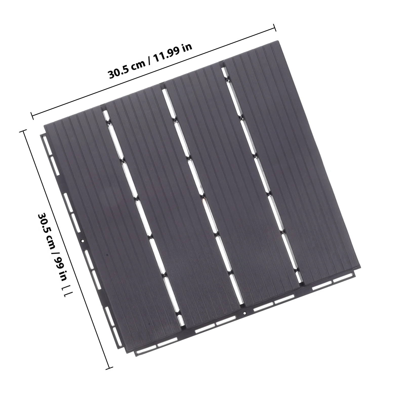 Piastrelle per terrazza da patio Pavimenti ad incastro in plastica Piastrelle per terrazza esterne impermeabili per balcone da giardino Drenaggio rapido antiscivolo