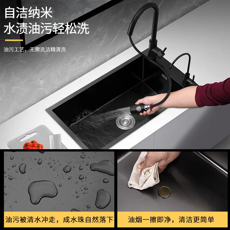 

Kitchen Handmade Small Sink Single Sink Stainless Steel 304 Vegetable Basin Undercounter Basin Mini Bar Island Pool