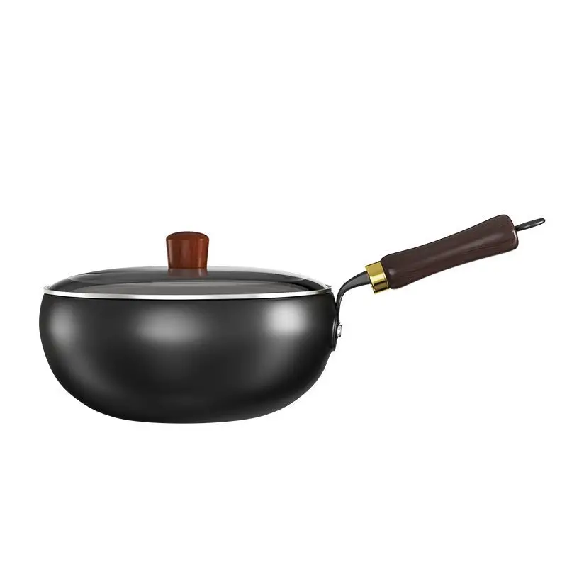 وعاء حديد أصلي وعاء قلي منزلي أصلي غير لاصق وعاء قلي كبير للبطن Zhangqiu وعاء حليب غير مطلي #5