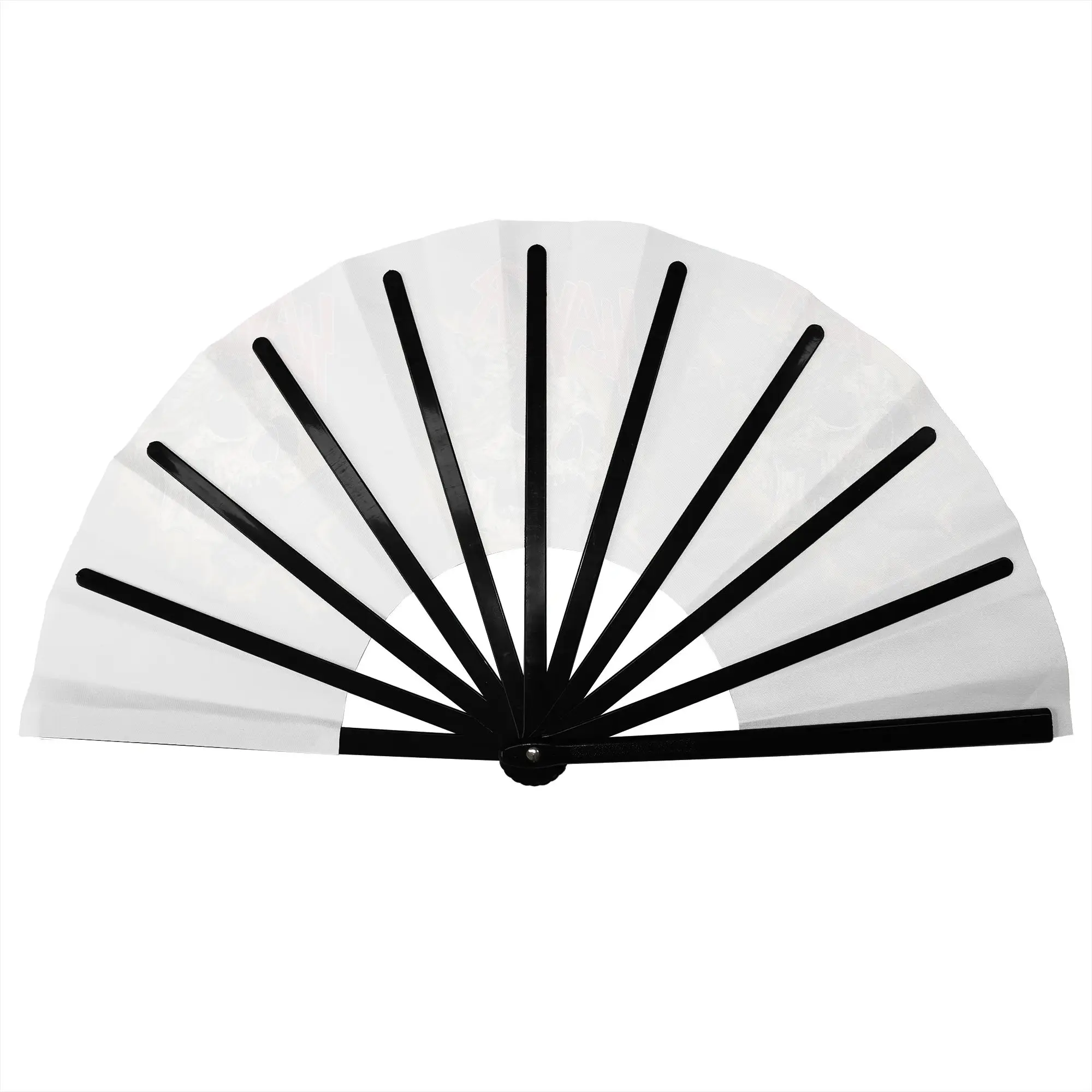S-Slayers Skull Cross Folding Hand Fan Heavy Metal Band  Polyester Fabric Fan Funny Summer Accessory Decorative Fans