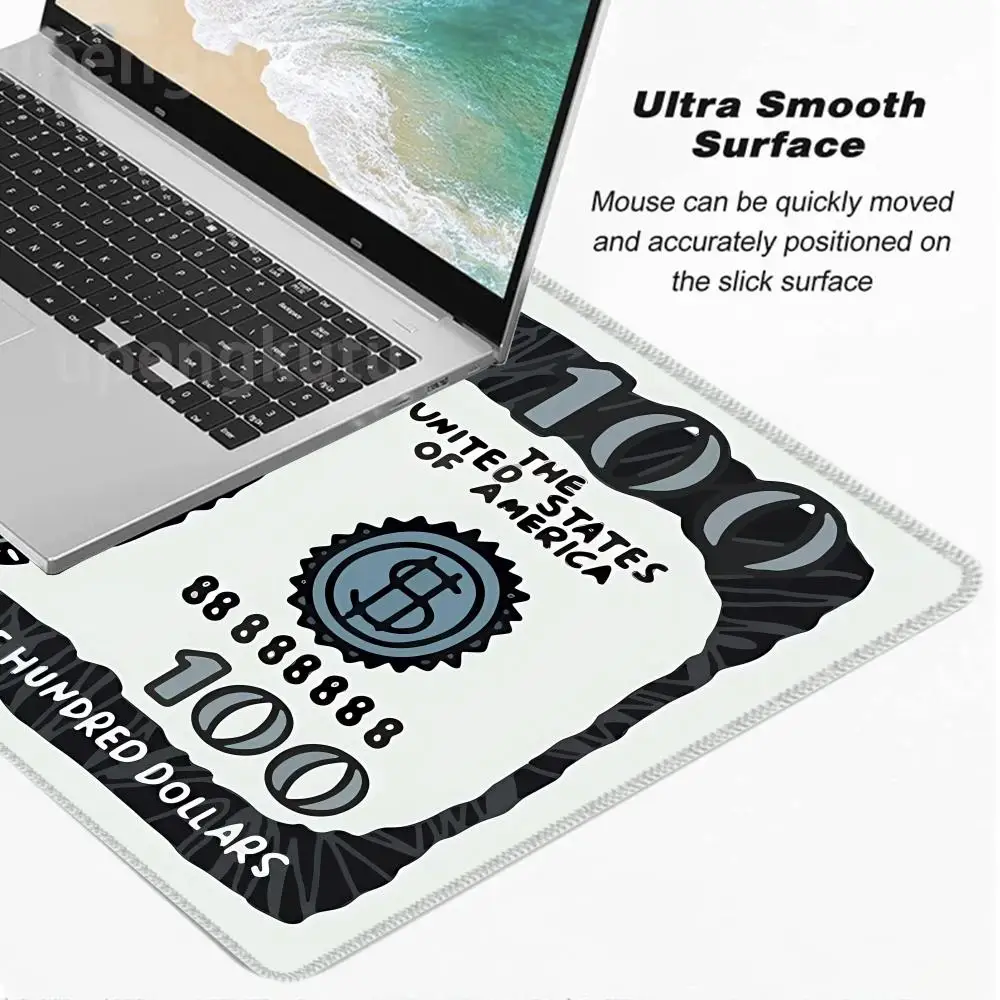 Dollar Banknote Mouse Pad Gaming Mousepad Mat Gamer Mouse Mat Keyboard Mat Desk Mat Carpet Mausepad XXL 900x400 For Laptop Pad