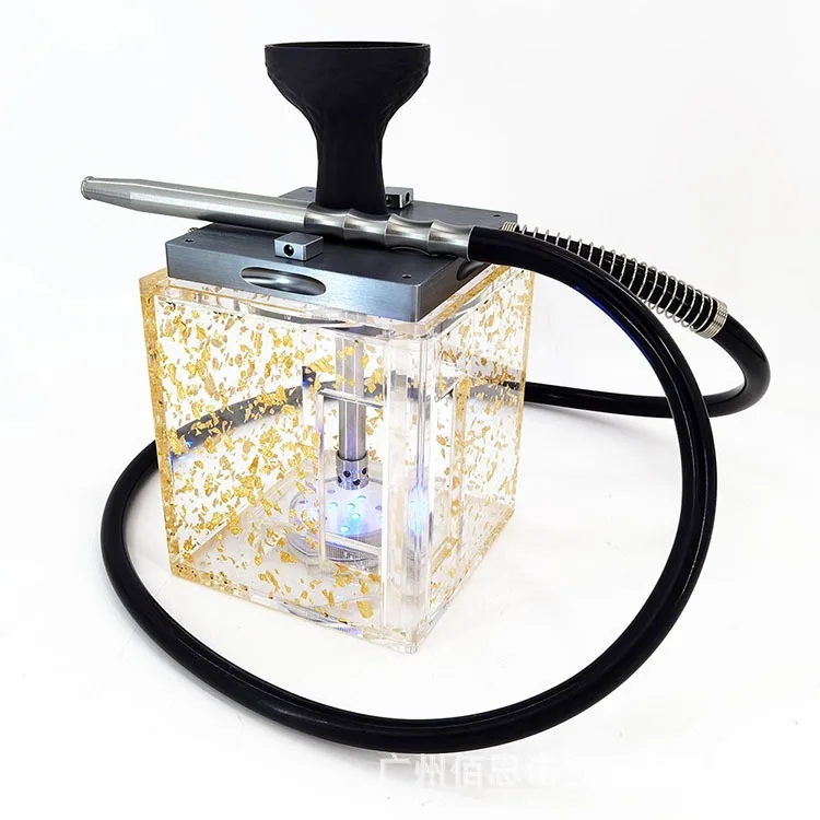 Gold platinum water bottle Acrylic hookah