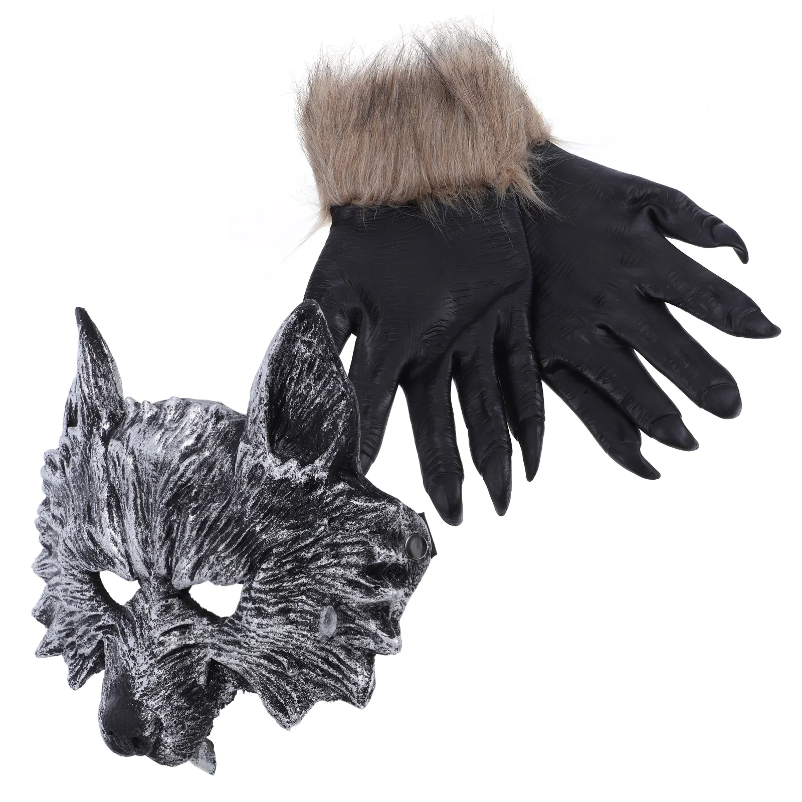 

1pcs Mask Glove Combo Hand-drawn Scary Costume Halloween Party Decorations Vinyl Horror Masks Set Gloves Breathing Vent