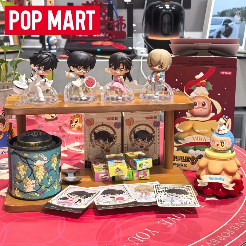 حقيقية البوب مارت المحقق كونان الذكرى الاحتفال سلسلة اليدوية صندوق أعمى زوجين جمع زخرفة مهرجان لعبة دمية