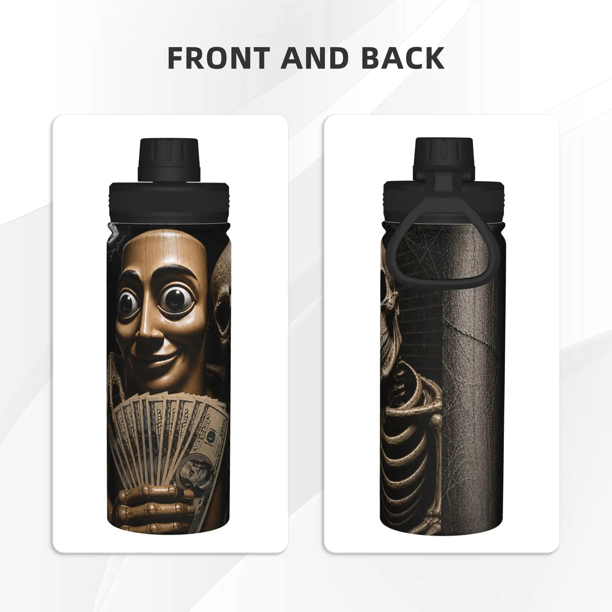 Tung Tung Tung Sahur Italian Brainrots Meme 18OZ Sports Insulated Kettle Coffee Cups Stainless Steel Home Mugs Water Bottle
