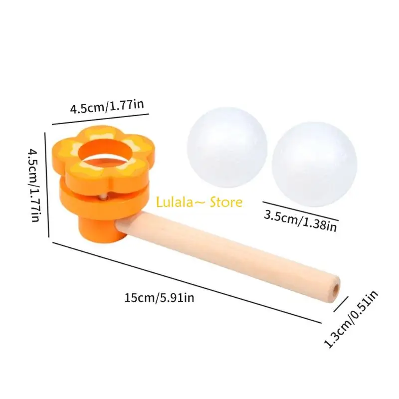 Y4QA 2PCS Breath Training Ball Blowing Toy For Children Educational Party Activity