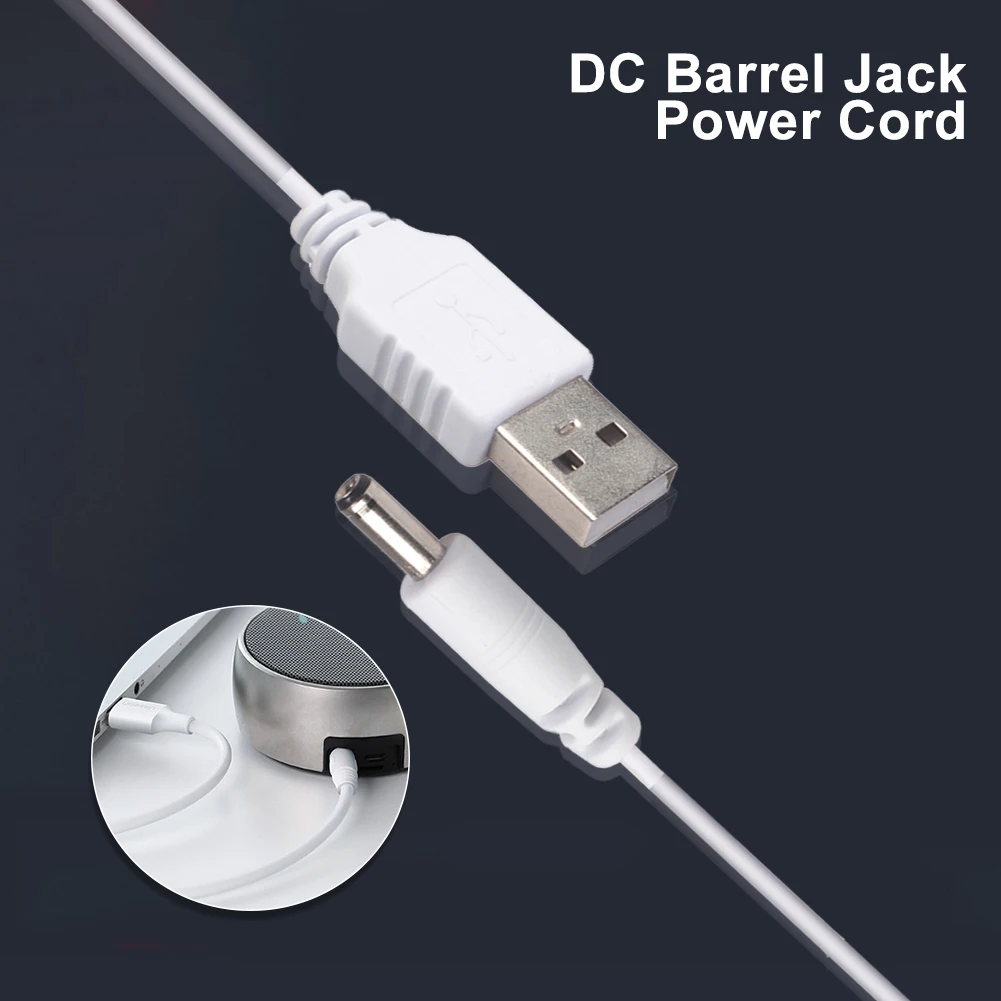 USB To DC 3.5มม.สำหรับลำโพง3.5X1.35มม.5V DC Barrel สายเชื่อมต่อสัญญาณตัวแปลงไฟฟ้าชาร์จสาย