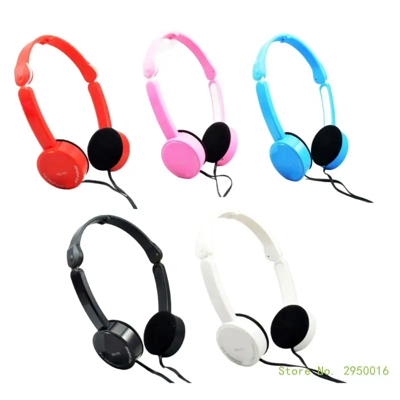 Kids Headphone Corded Over-Ear Foldable Headset with 3.5mm Cord Mic