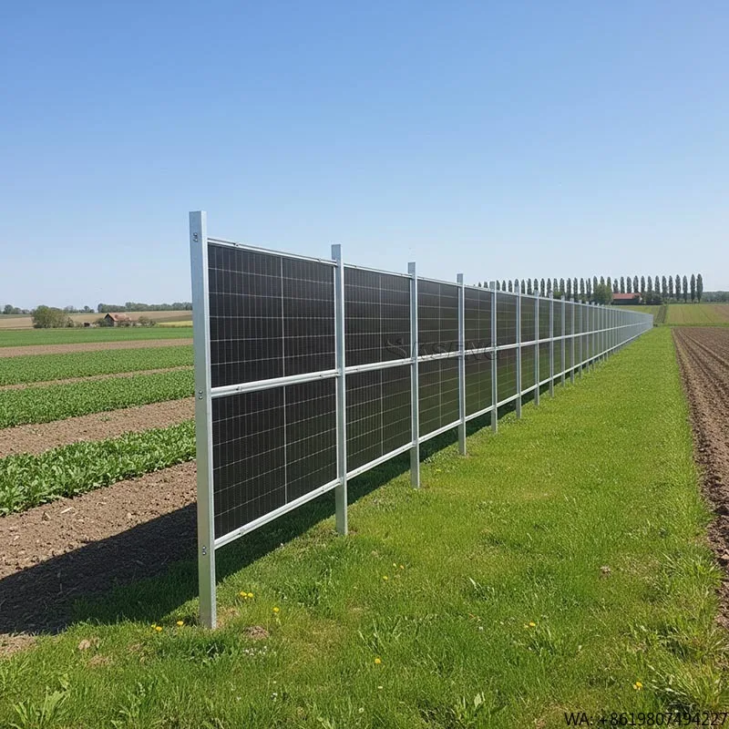 Easy-Installation Design Ground Mounting Vertical Solar Fence Rack Outdoor Solar Fence System for Large Scale Solar Farms