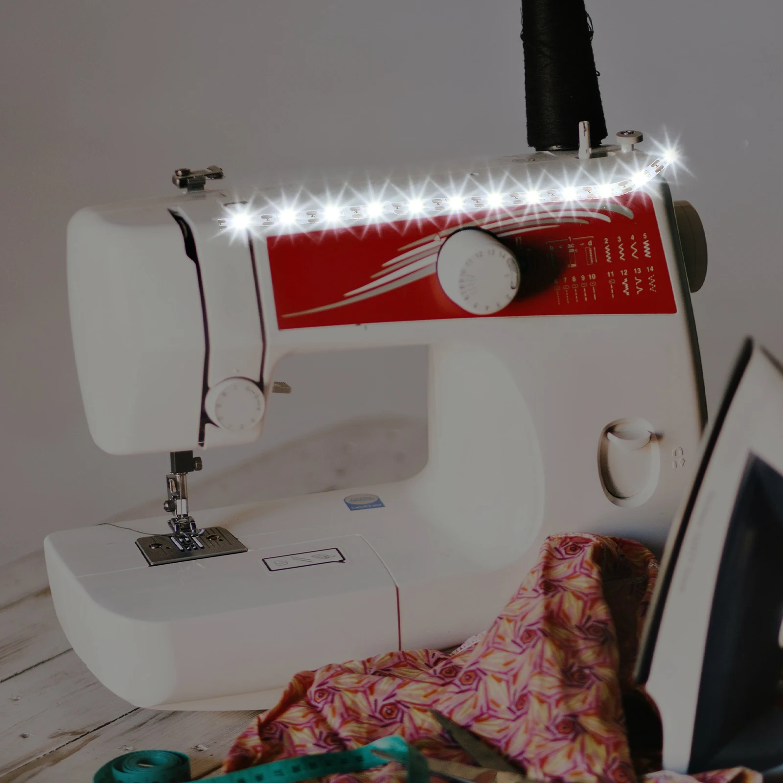 

2Pcs Stylish LED Light Strip USB Powered Adjustable Lighting Tool For Sewing Machine Wardrobe Use