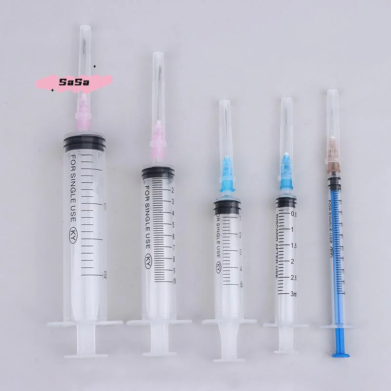 S-5Pcs Glue Applicator Syringe With Blunt Tip Needle And Cap - For Liquid, Glue, Ink, Perfume, Lip Gloss Making DIY Tools