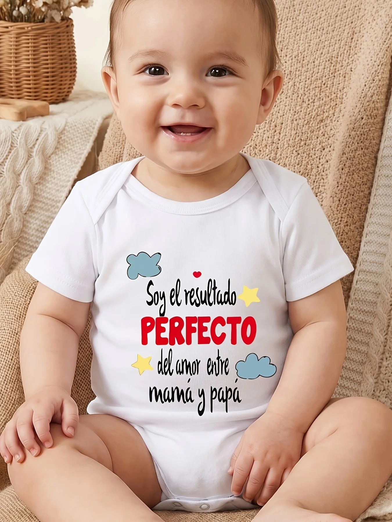 

Newborn Baby Romper 100% Cotton Short Sleeve Bodysuit with Western Letter 'j' Print Fit for First Few Weeks Perfect for Outdoor