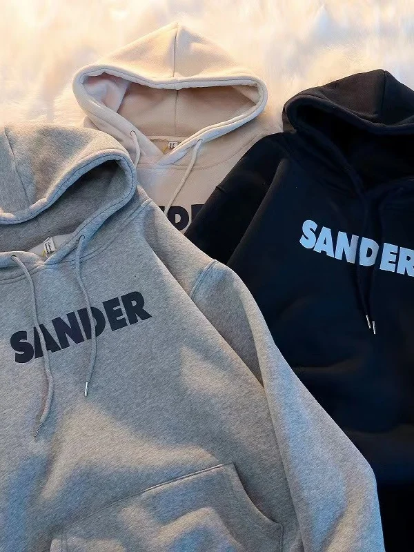 

plus Size Hoodie Women's Thiened Fce Casual Sweatirt Autumn Winter Loose Top Trendy Streetwear Korean Sle Long Sve