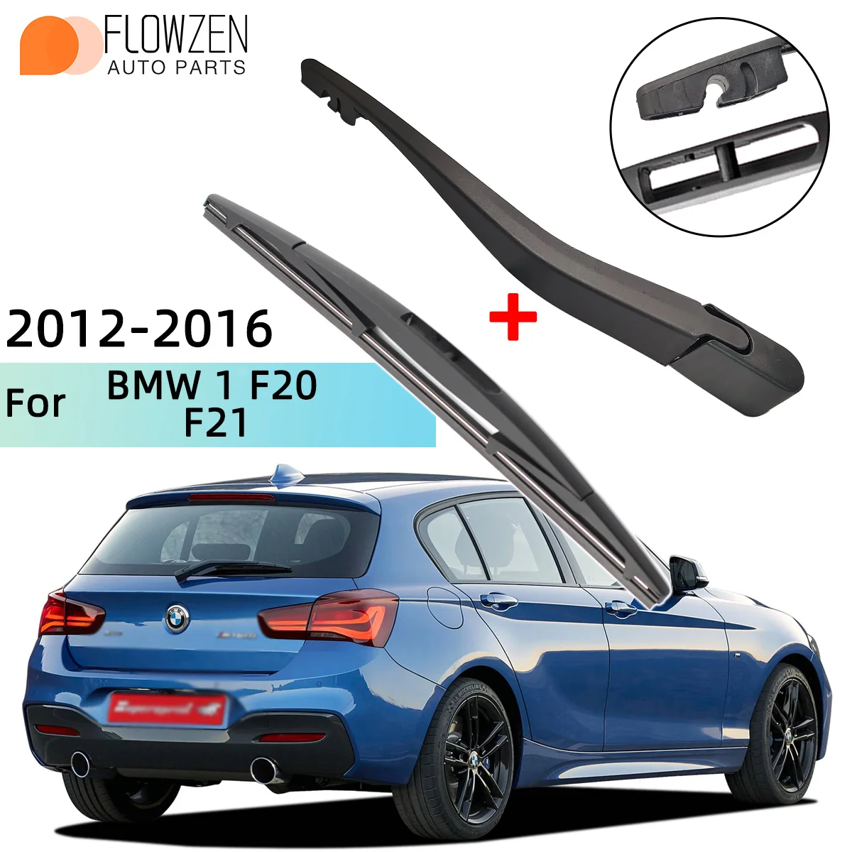 Scheibenwischerblatt und hinterer Wischerarm-Kit für BMW 1 F20 F21 2012–2016 Heckscheibenwischerarmblatt Autozubehör