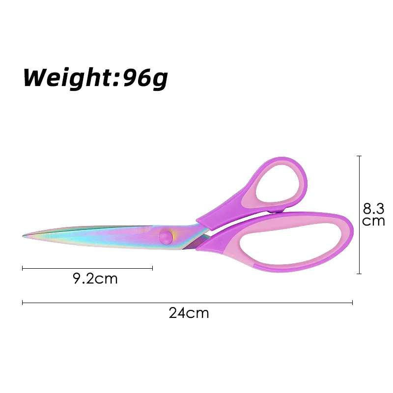 8/7/5 Inches Titanium Craft Scissors Office Tailor Scissors Color Titanium Plated Handmade Scissors Household Sewing Scissors