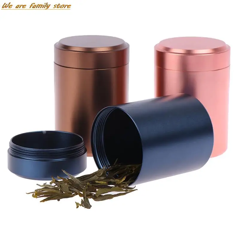 1 PC 65*45mm Metal Aluminum Sealed Cans Portable Travel Tea Airtight Smell Proof Container Stash Jar