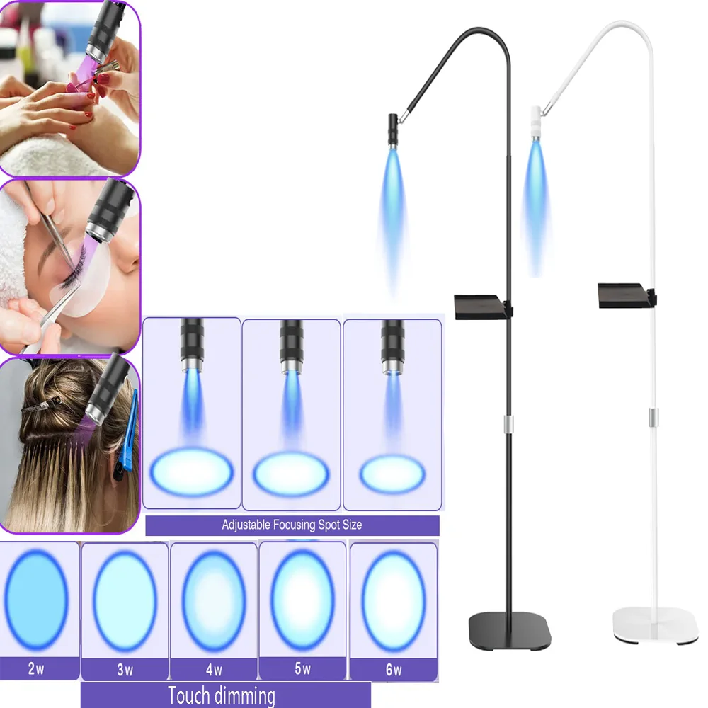 6W UV Eyelash Curing Lamp UV Lash Colloidal Light Touch Control Focus Foot Switch 5V for Nail Dryer Eyelash Extensions