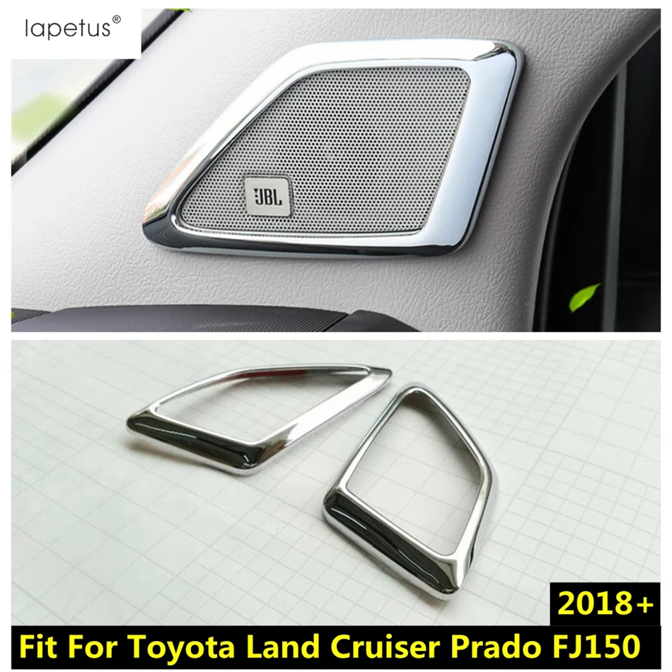 

Front Pillar A Stereo Speaker Audio Triangle Frame Cover Trim Chrome Accessories For Toyota Land Cruiser Prado FJ150 2014 - 2020