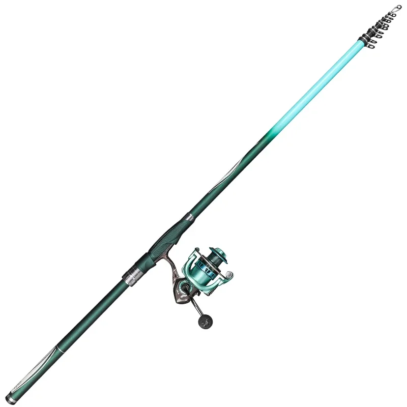 Fishing rod carbon ultra-light super hard long-throw rod long section large guide ring sliding rock fishing rod set