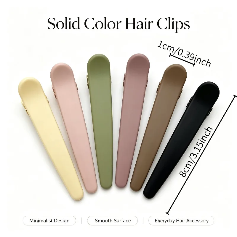 Versatile colorful hair clips for makeup, bangs side barrettes, all‑igator clips, and face‑washing flyaway hair clips